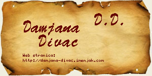 Damjana Divac vizit kartica